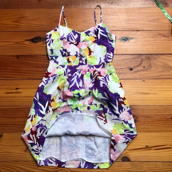 J. Crew Purple Pink Green Floral Dress, EUC, 0 - Picture 9 of 11